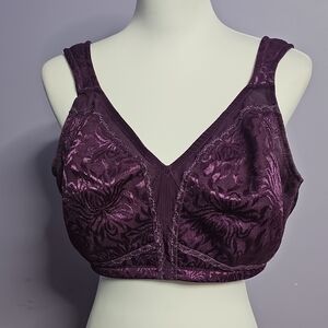 Purple Jacquard Full-Coverage Bra‎ with Wide Straps 42DD/E